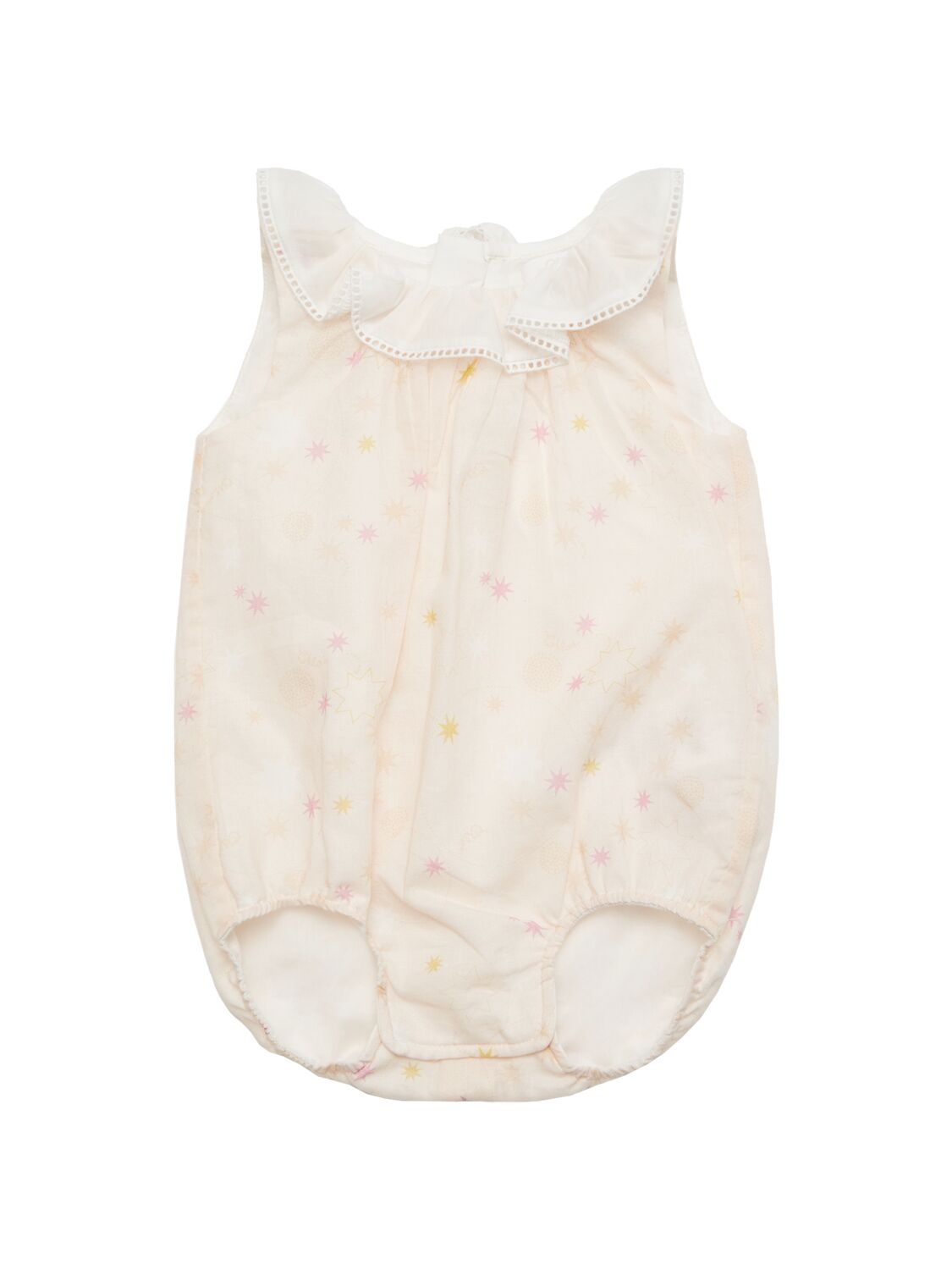 Shop Chloé Cotton Muslin Bodysuit & Hat In Pink