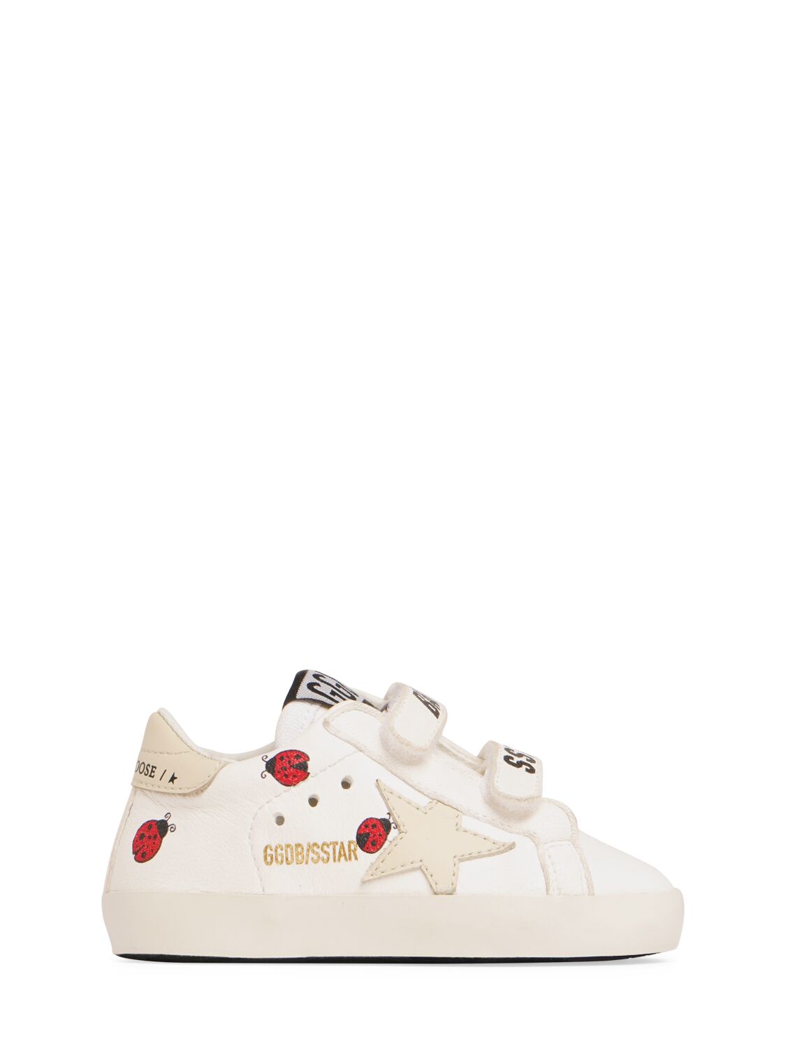 Golden Goose Kids' Napa Leather Pre-walker Shoes In White,ivory