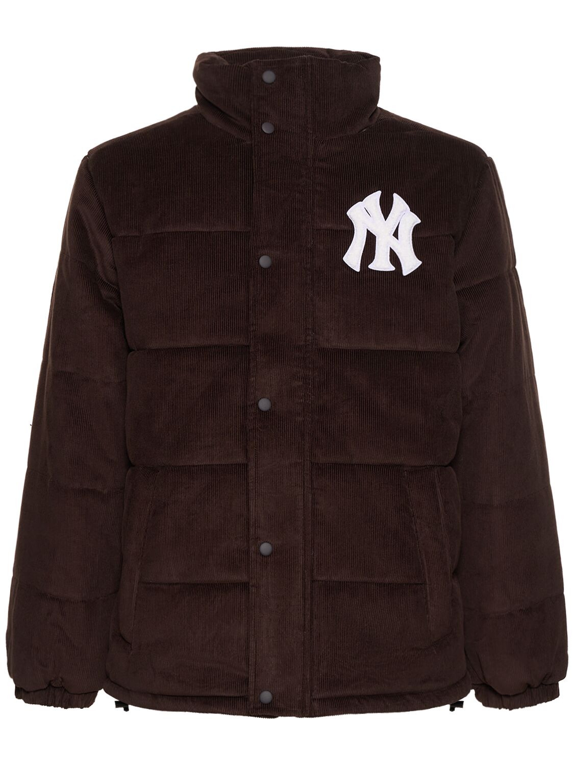 New Era New York Yankees Mlb Puffer Jacket In Brown,white