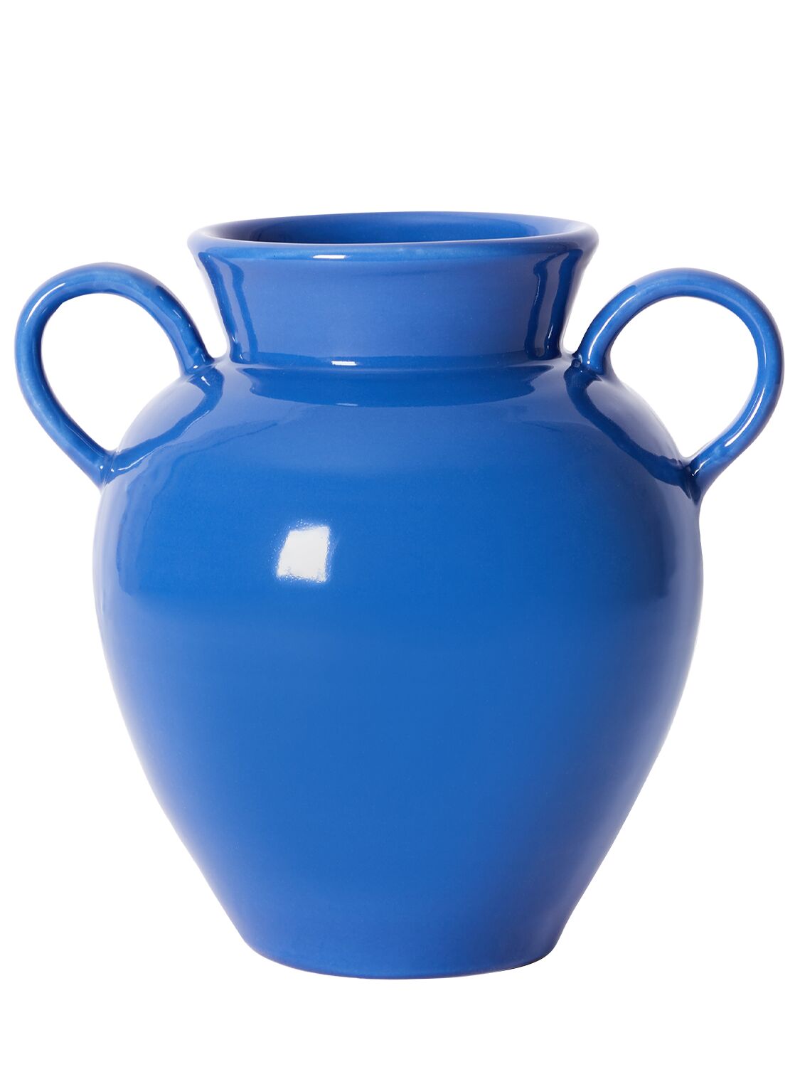 The Conran Shop Solid Stoneware Vase In Blue