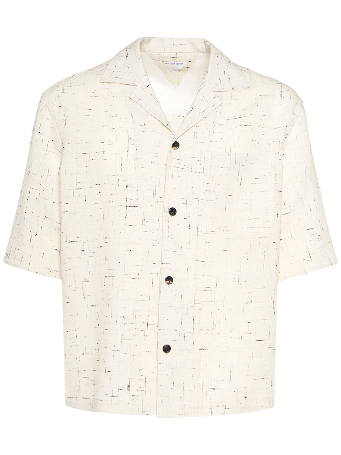 Image of Textured Crisscross Viscose Blend Shirt