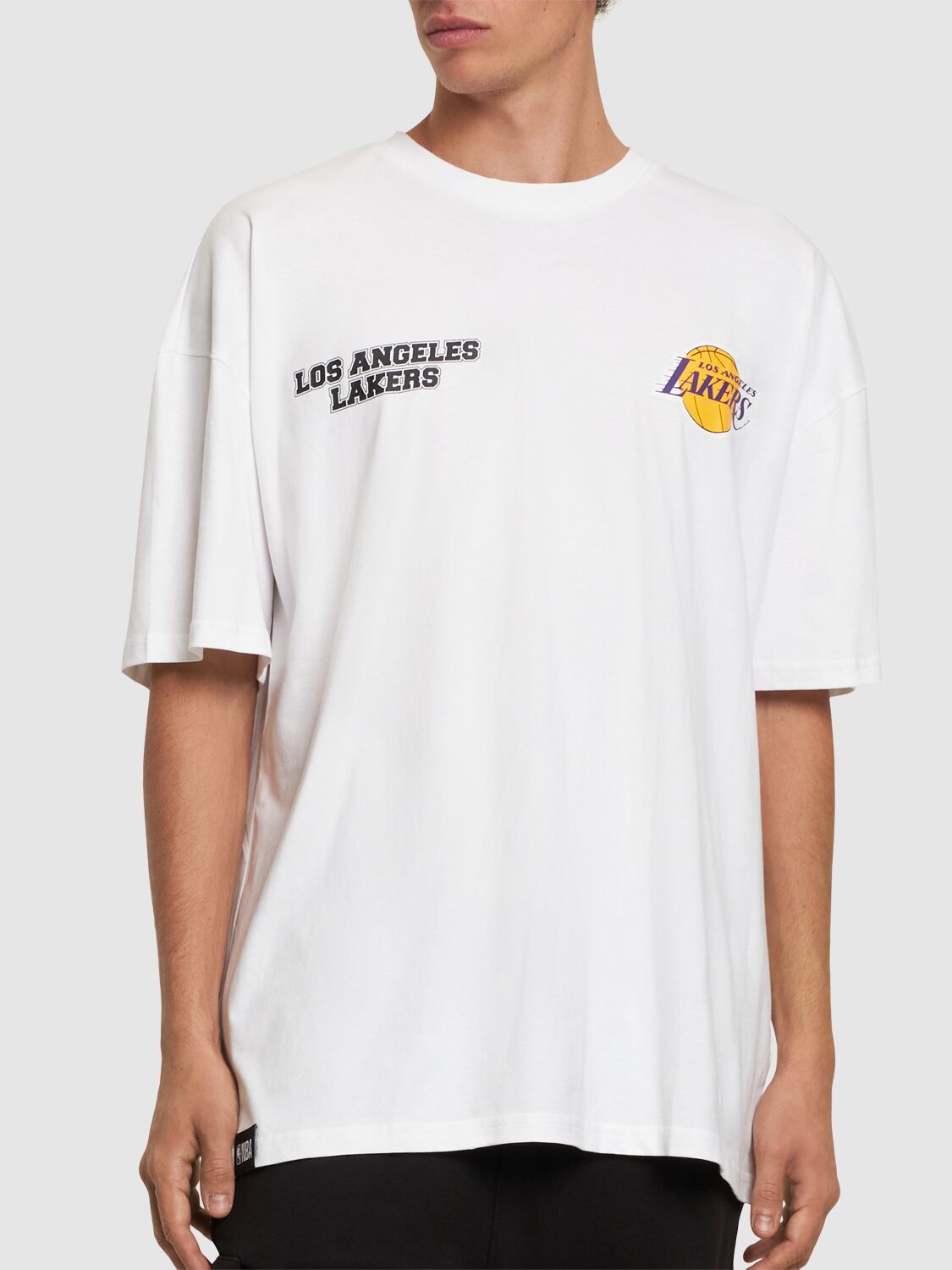 Shop New Era Nba La Lakers Oversize T-shirt In White,yellow