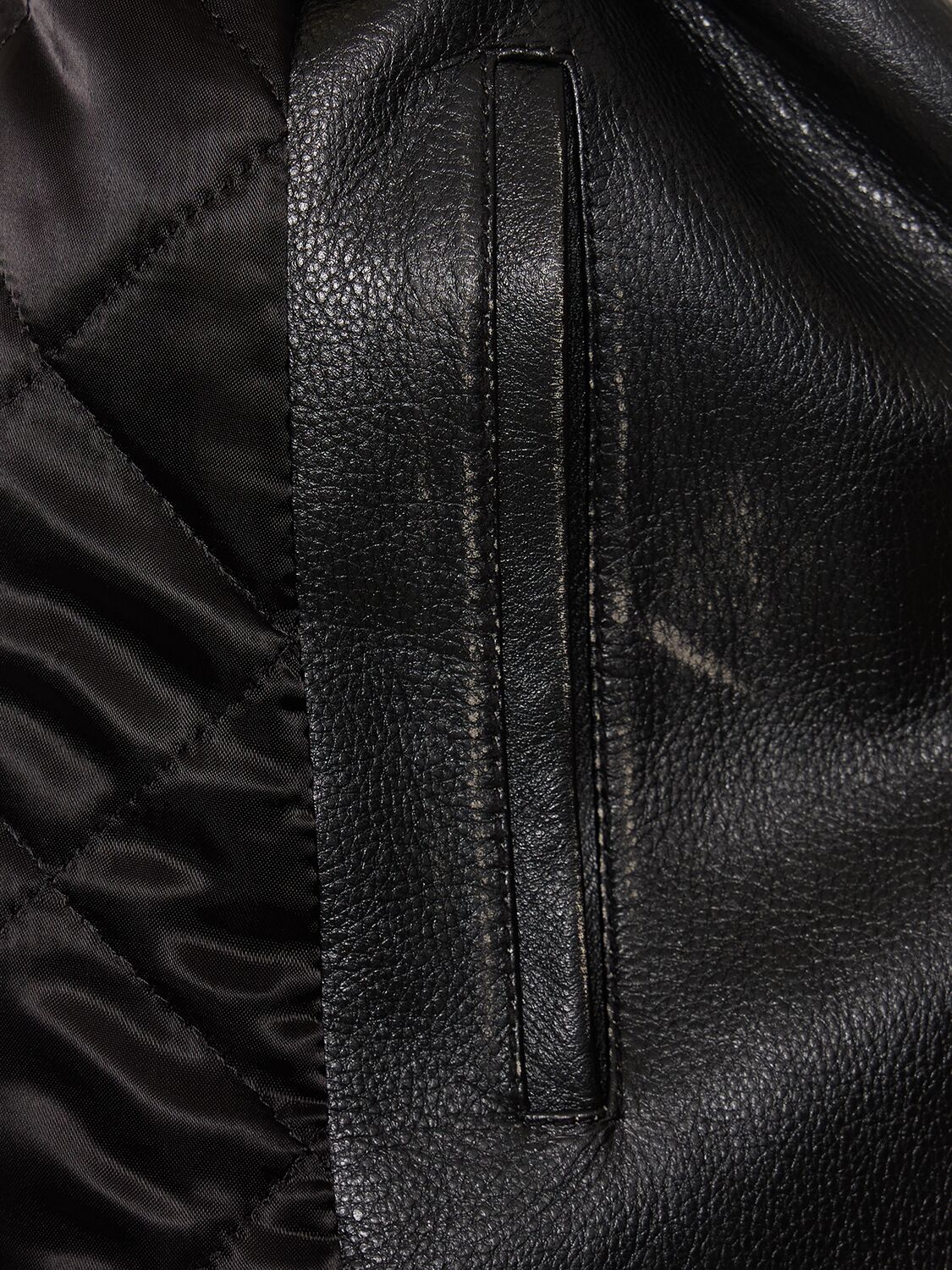 Shop Alexander Mcqueen Biker Leather Jacket In Black