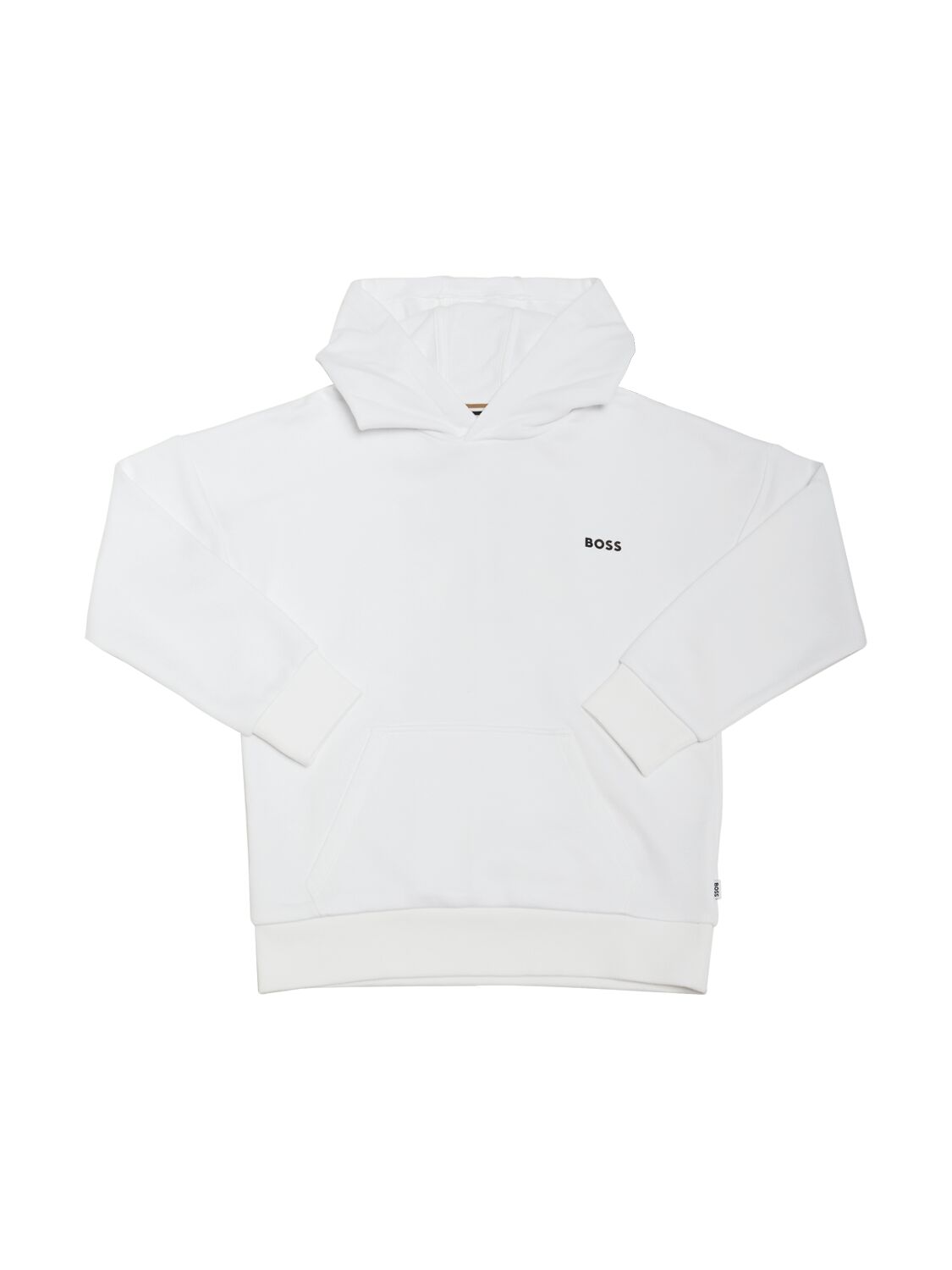 Hugo Boss Kids' Cotton Blend Sweatshirt Hoodie In White
