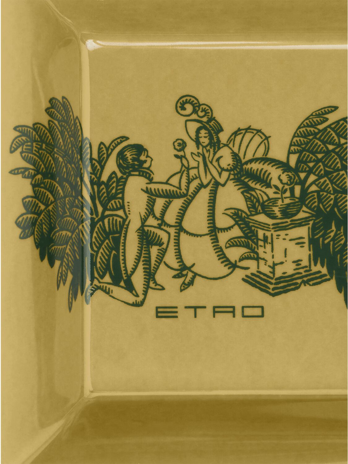 Shop Etro Amanti Porcelain Valet Tray In Green
