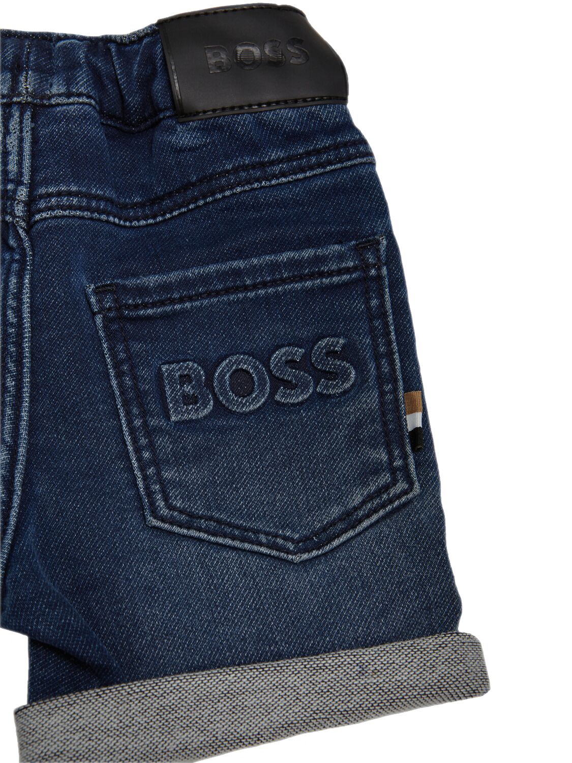 Shop Hugo Boss Stretch Denim Effect Shorts
