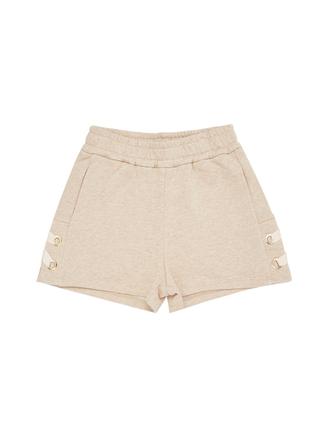Chloé Kids' French Terry Shorts In Beige
