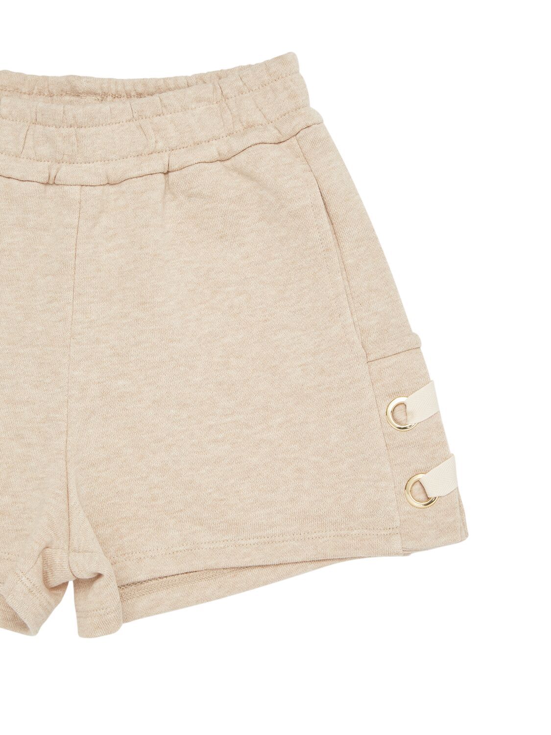 Shop Chloé French Terry Shorts In Beige