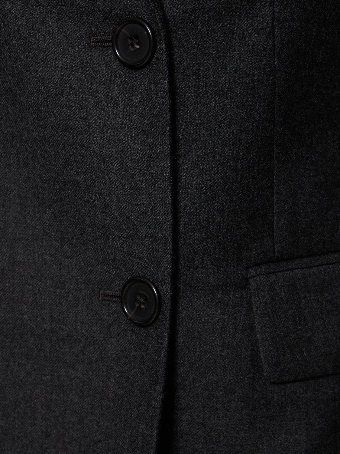 Shop Theory Double Breasted Wool Jacket In Charcoal