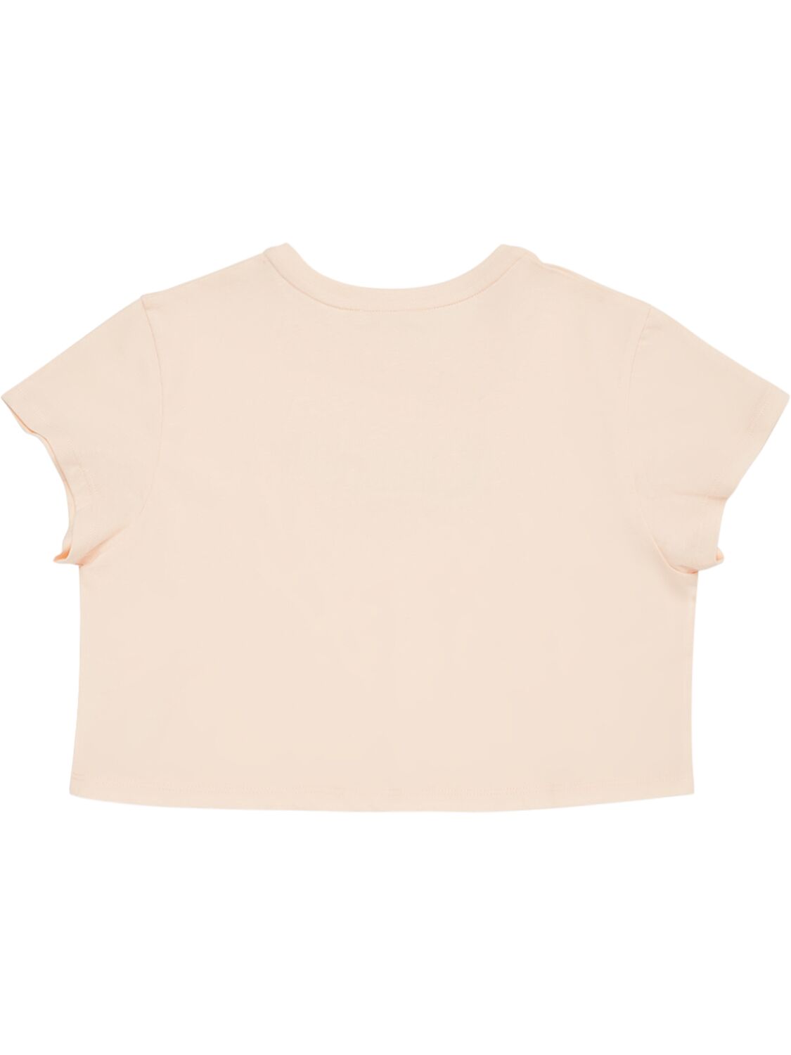 Shop Chloé Cotton Jersey Cropped T-shirt In Pink