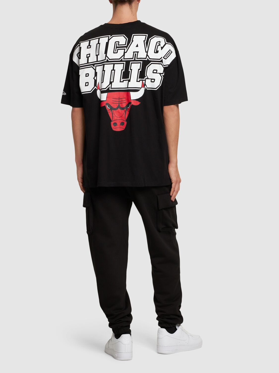 Shop New Era Nba Chicago Bulls Oversized T-shirt In Black,red