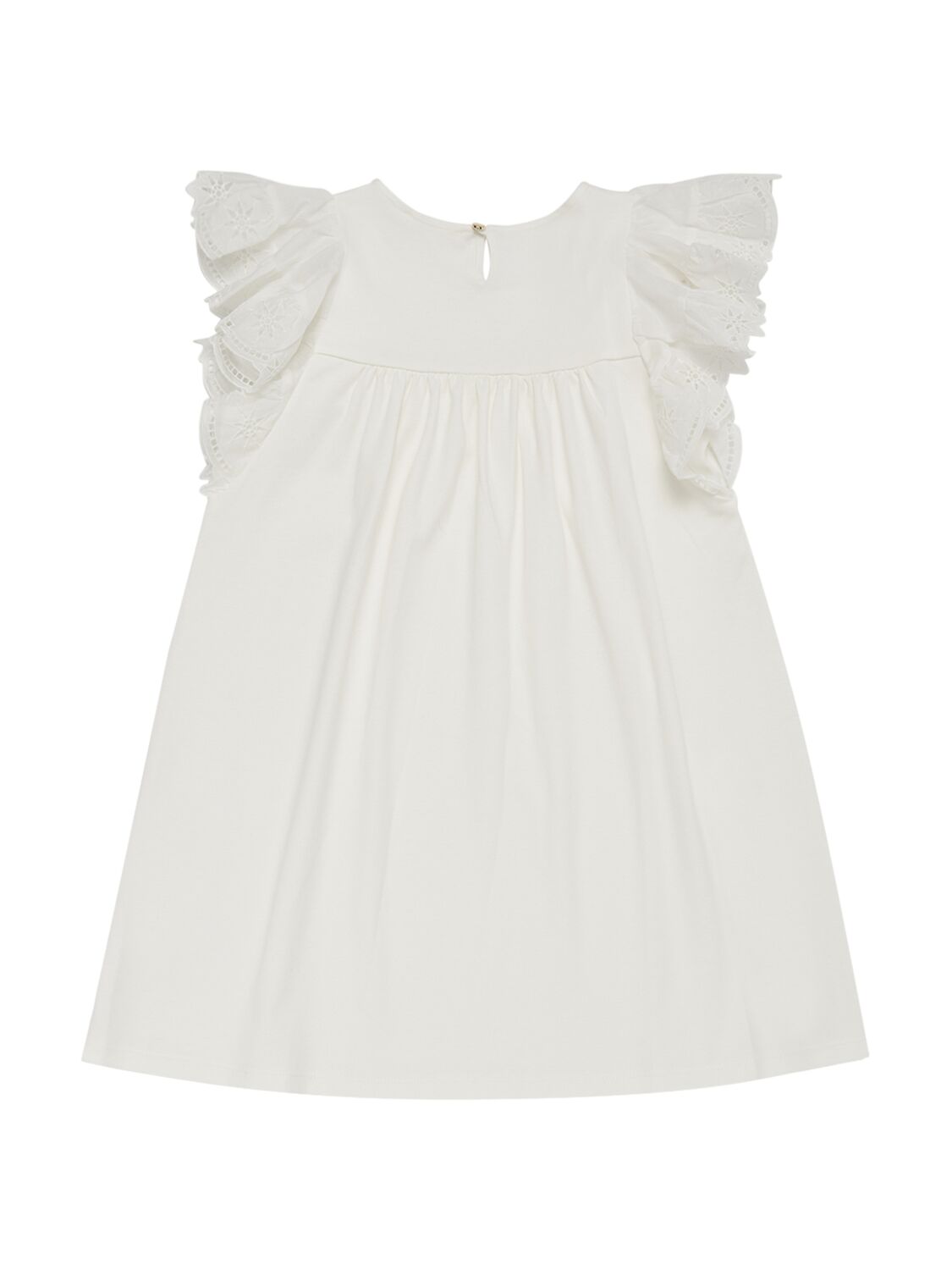 Shop Chloé Cotton Dress In Off-white