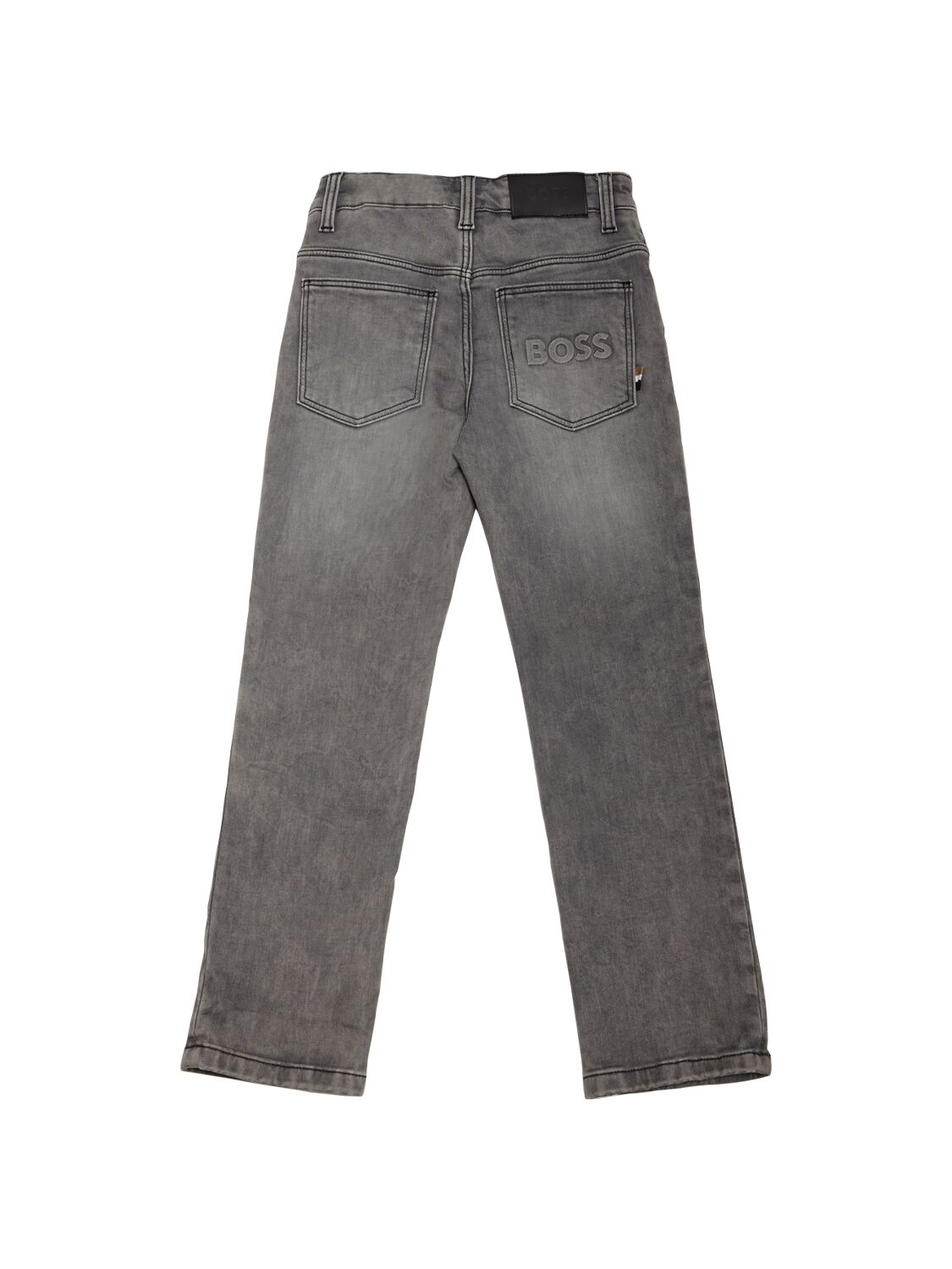 Shop Hugo Boss Cotton Denim Stretch Jeans In Grey