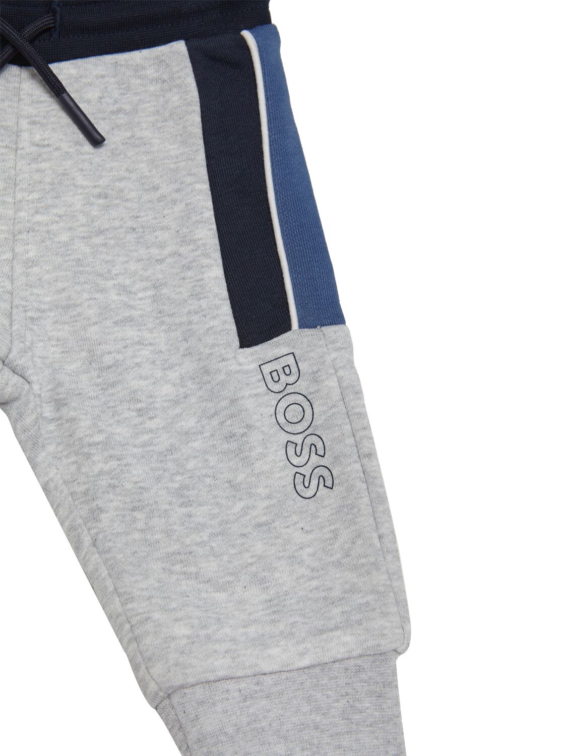 Shop Hugo Boss Logo Print Zip-up Hoodie & Sweatpants In Blue,grey