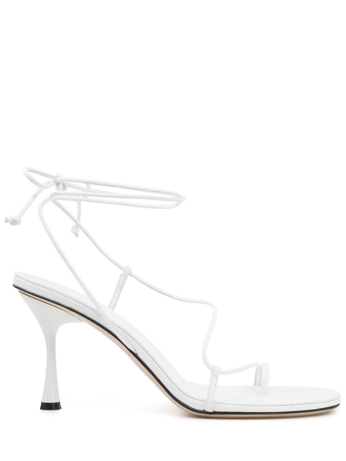 Studio Amelia 90mm Emily Leather Sandals In White