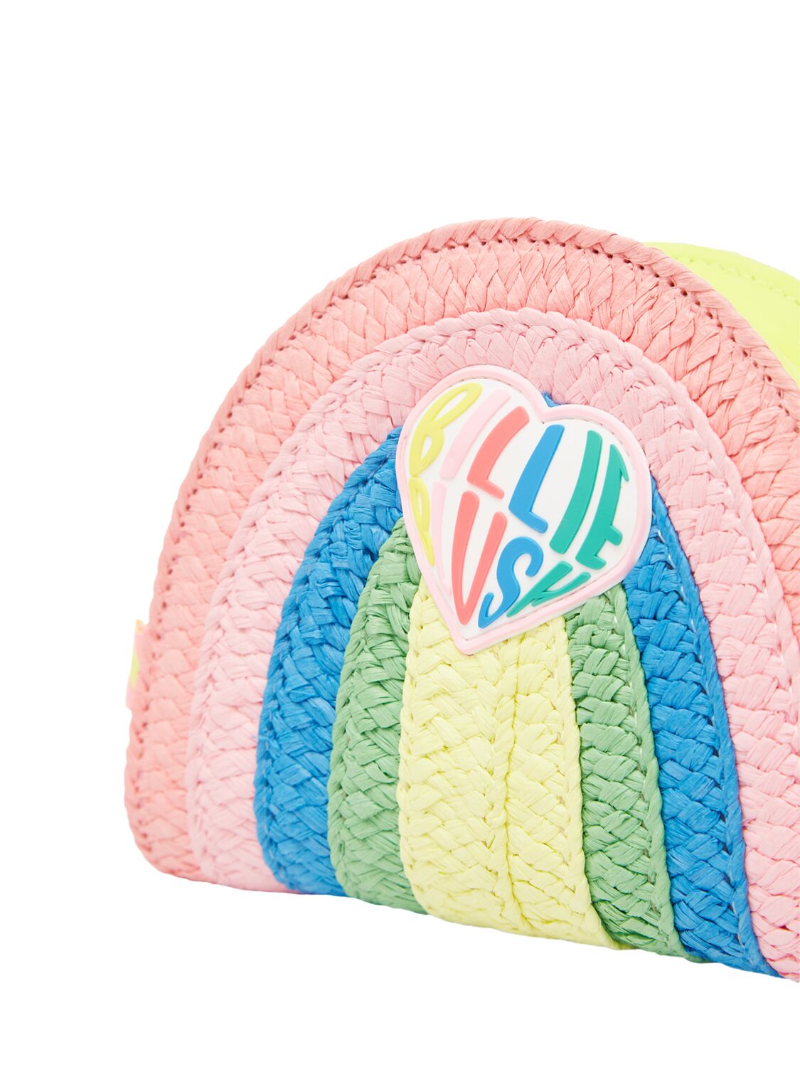 Shop Billieblush Rainbow Straw Effect Handbag In Multicolor