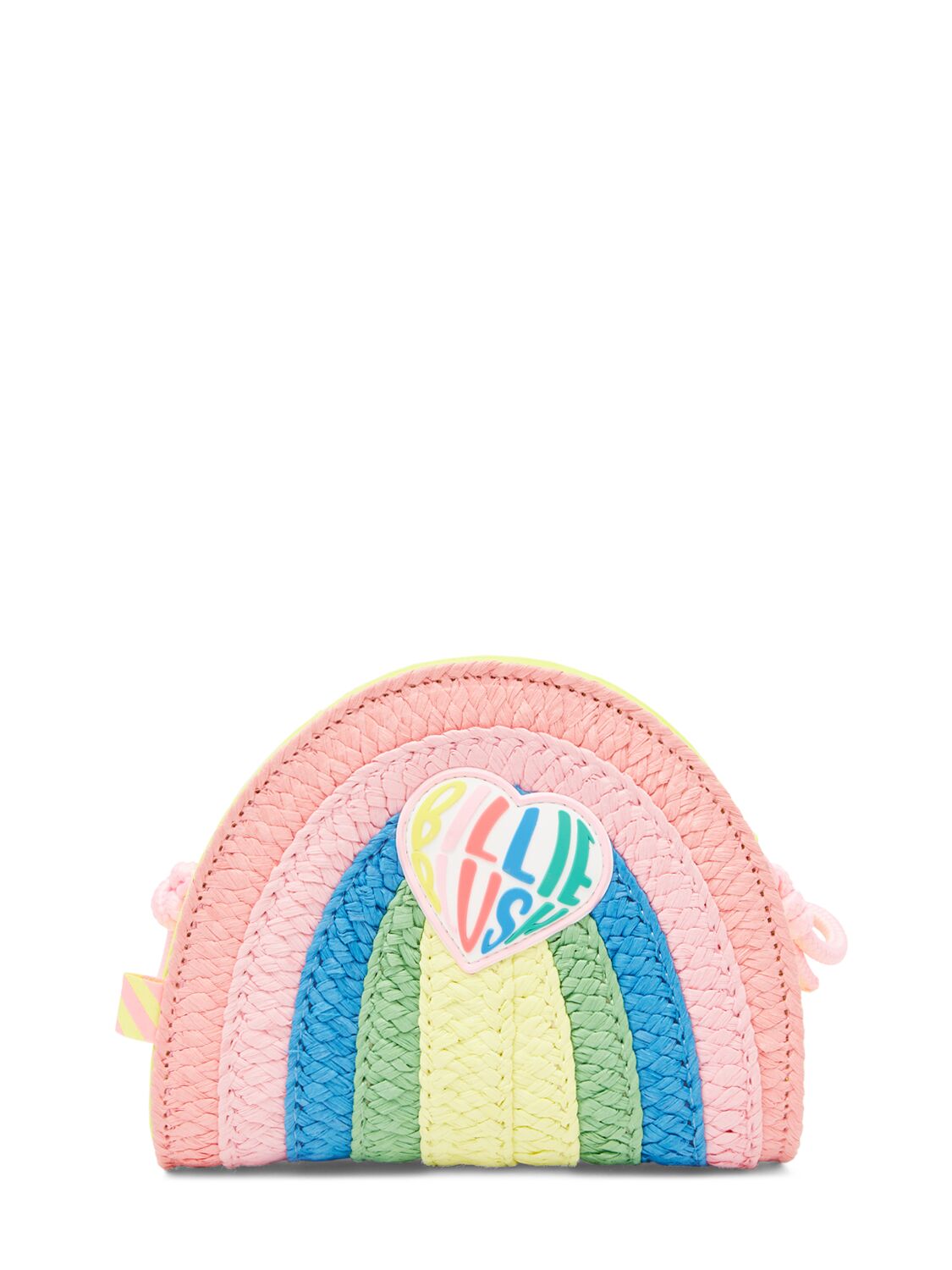 Billieblush Kids' Rainbow Straw Effect Handbag In Multicolor