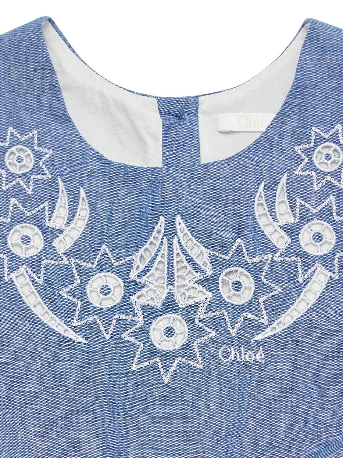 Shop Chloé Limited Edition Chambray Denim Dress In Light Denim