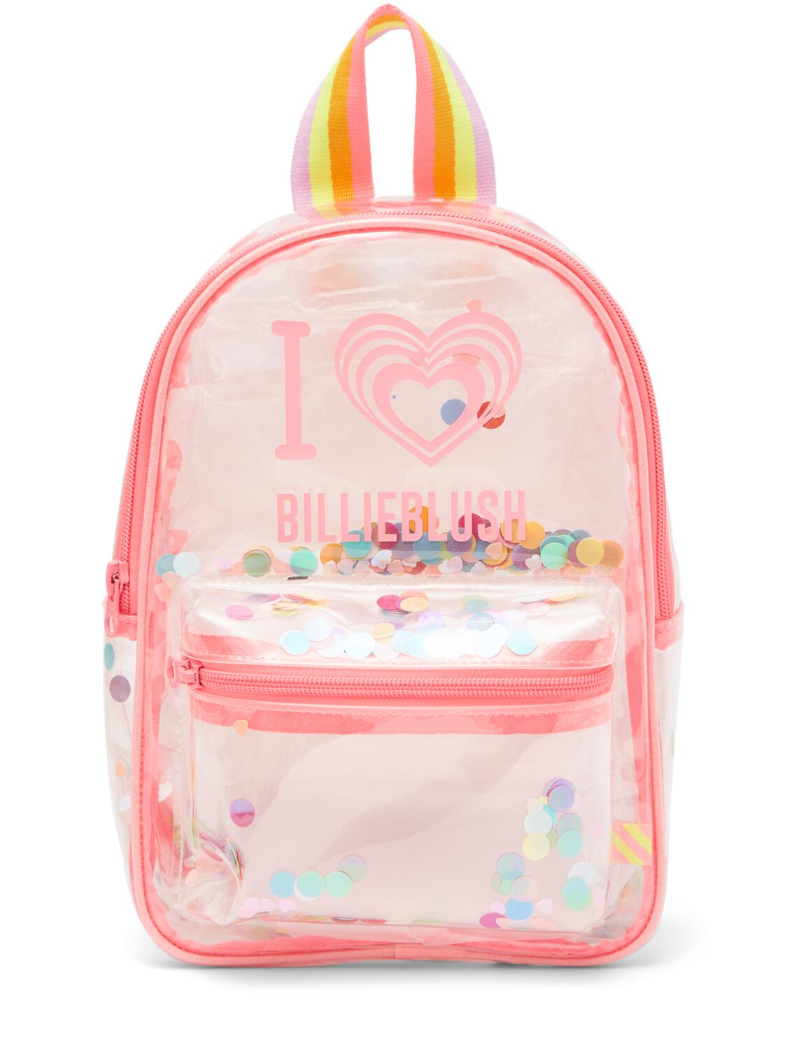 Billieblush Kids' Pvc Backpack W/ Glitter In Transparent
