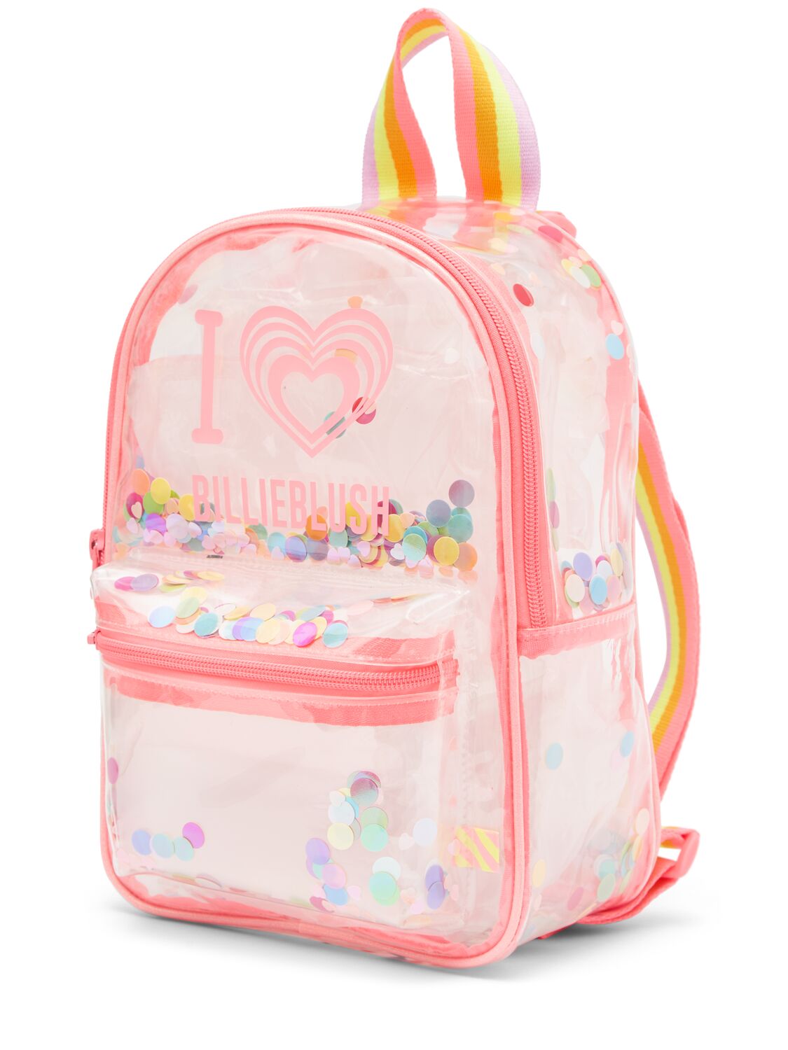 Shop Billieblush Pvc Backpack W/ Glitter In Transparent