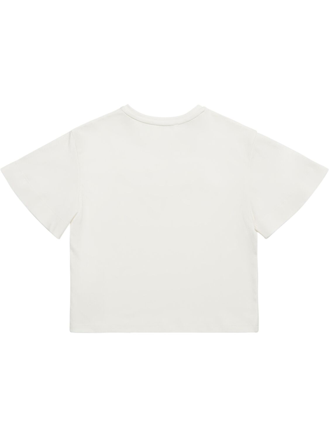 Shop Chloé Cotton Jersey T-shirt In Off-white