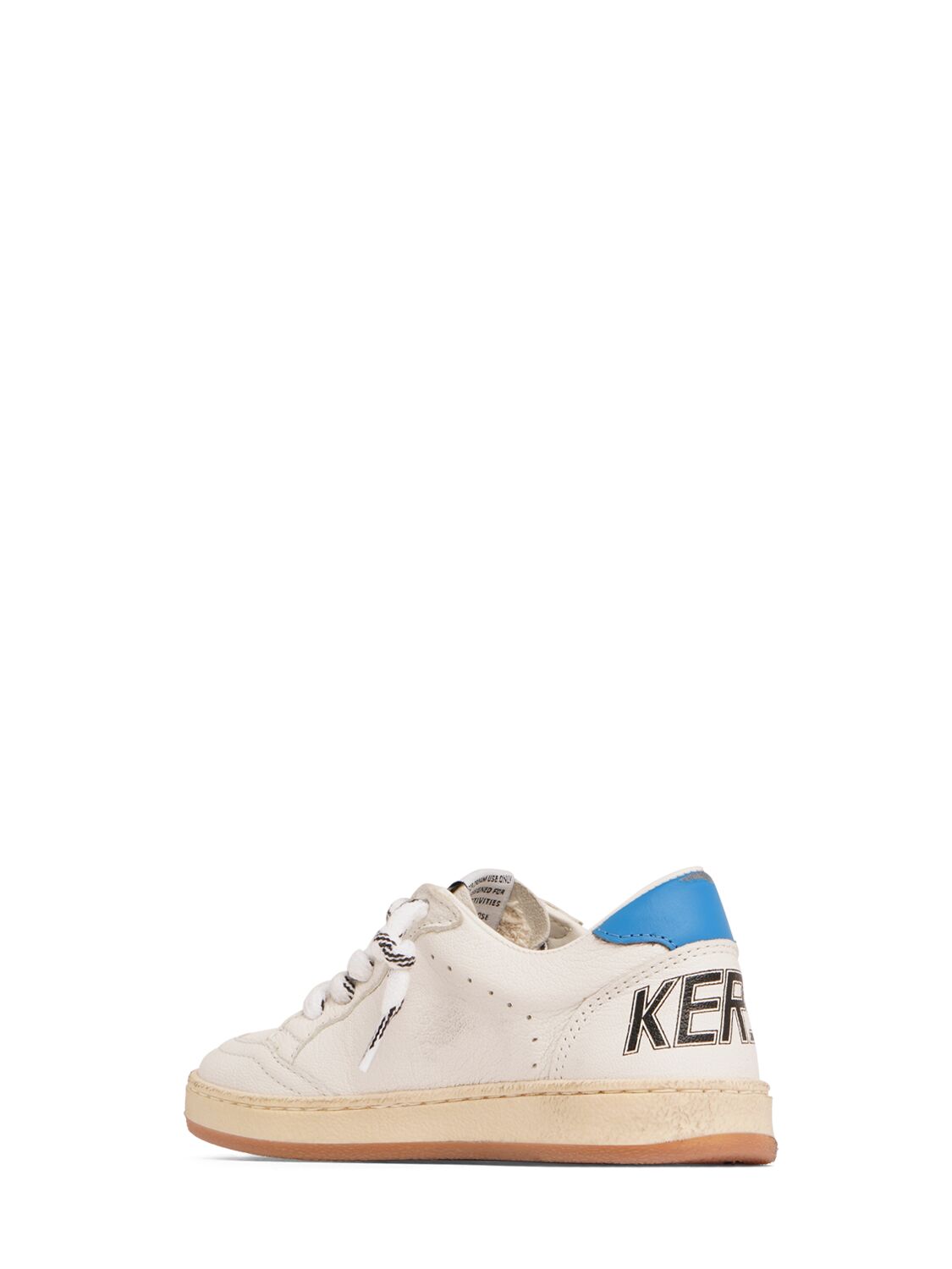 Shop Golden Goose Ballstar Leather Lace-up Sneakers In Red,white,blue