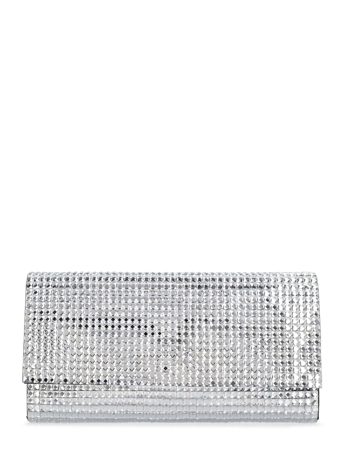 Rosantica Large Vetro Clutch In Clear Crystals