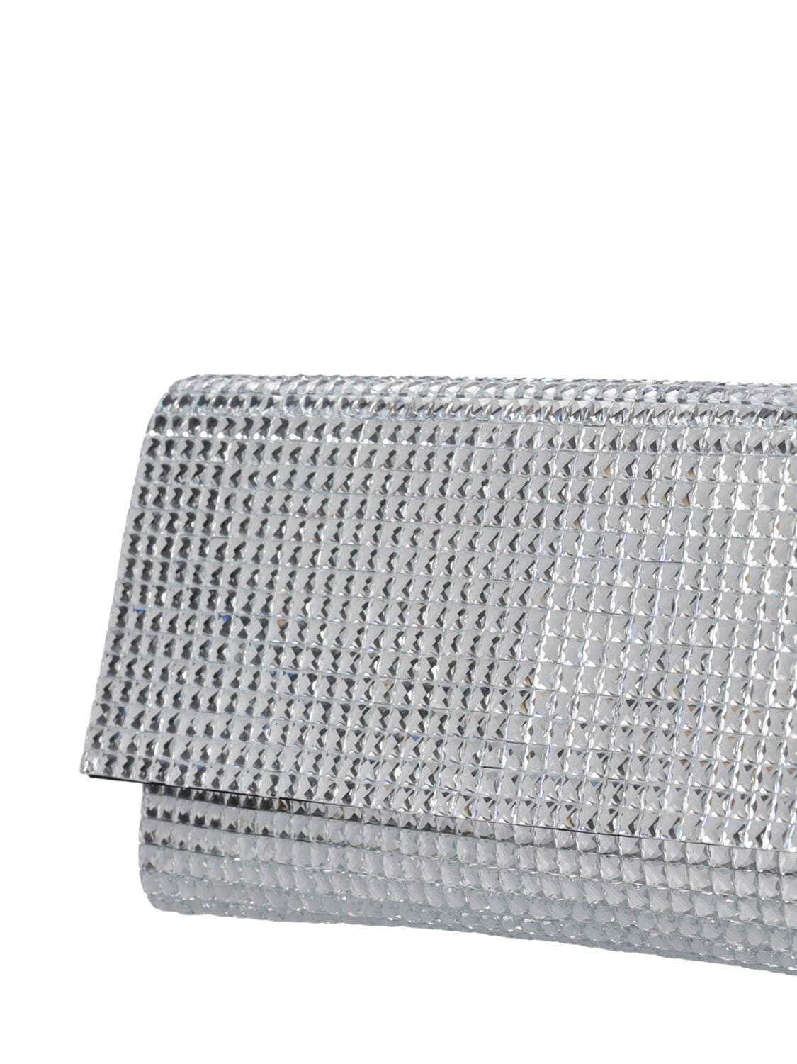Shop Rosantica Large Vetro Clutch In Clear Crystals