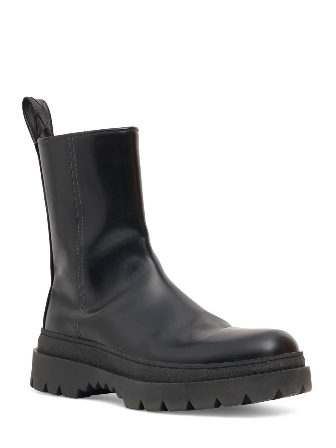 Shop Bottega Veneta 3.5cm Highway Leather Ankle Boots In Black