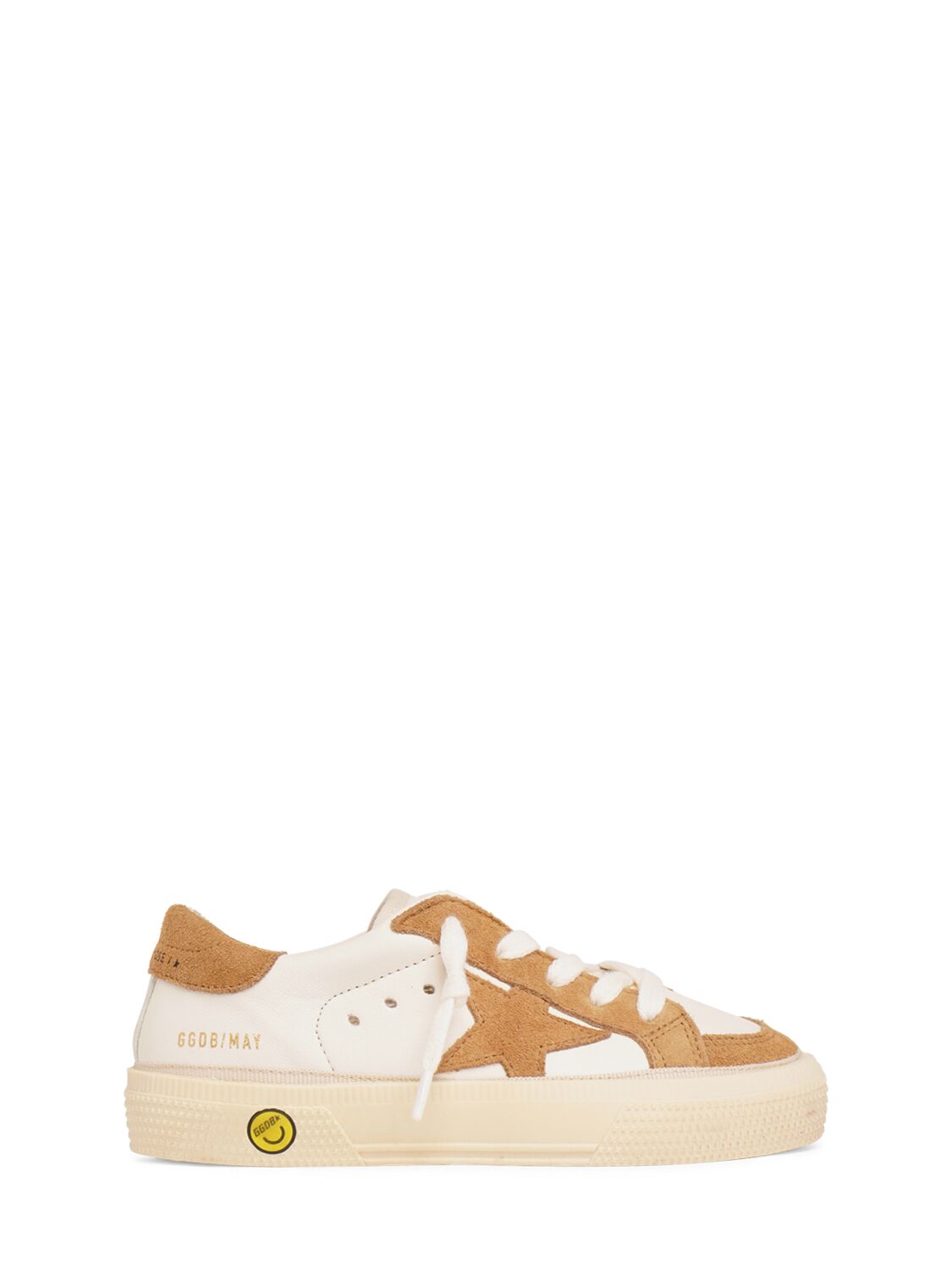 GOLDEN GOOSE MAY LEATHER LACE-UP SNEAKERS