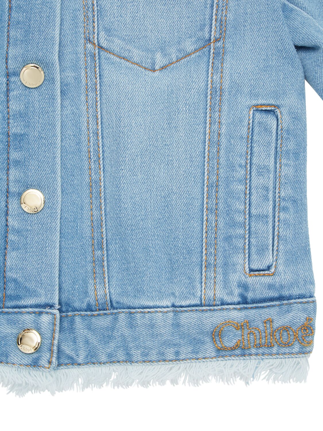 Shop Chloé Stretch Cotton Denim Jacket
