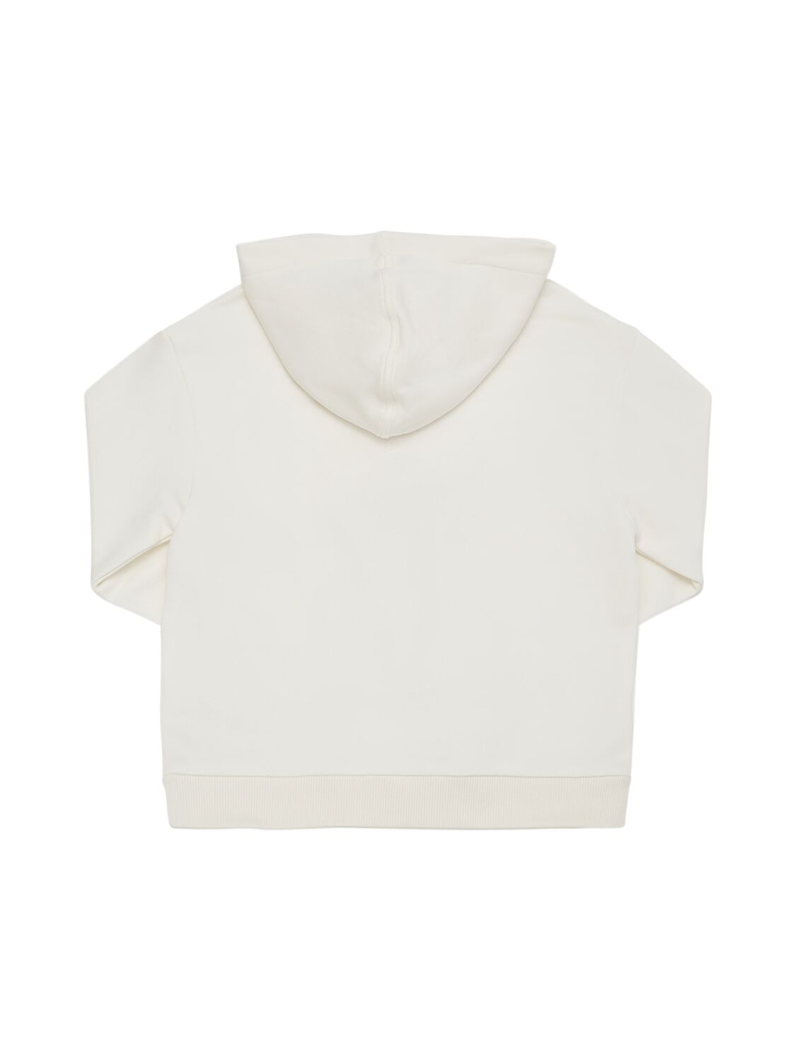 Shop Chloé Printed Cotton Hoodie In Off-white