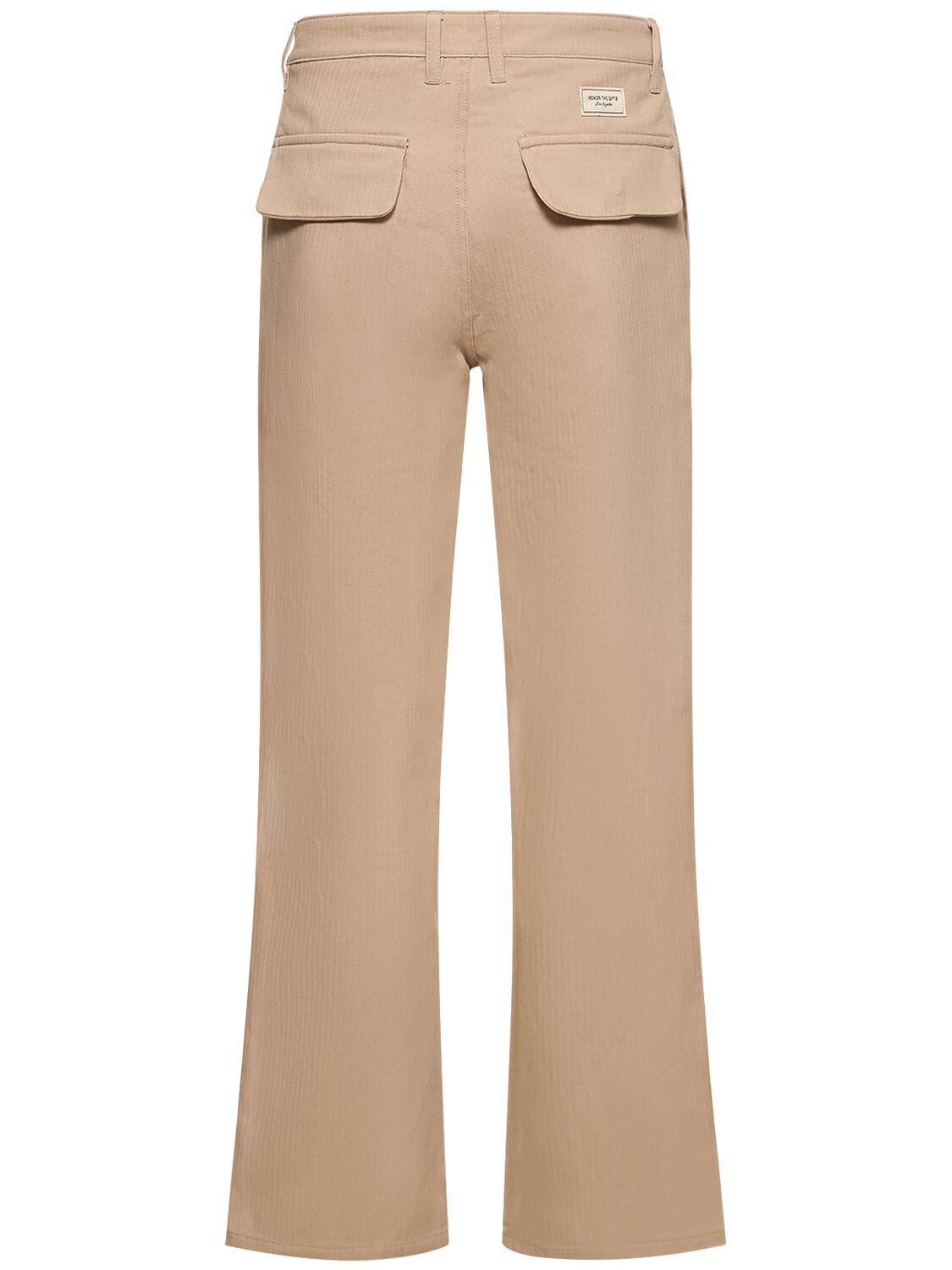 Shop Honor The Gift Herringbone Cotton Pants In Beige