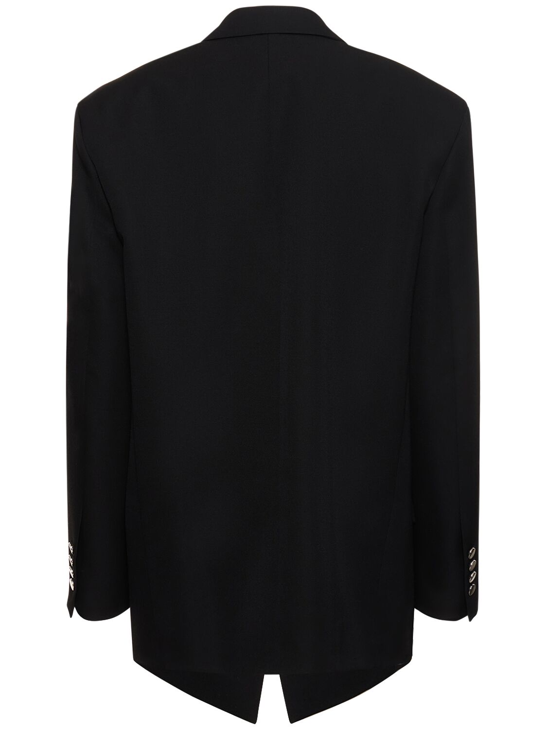 Shop Attico Glen Gabardine Single Breasted Blazer In Black