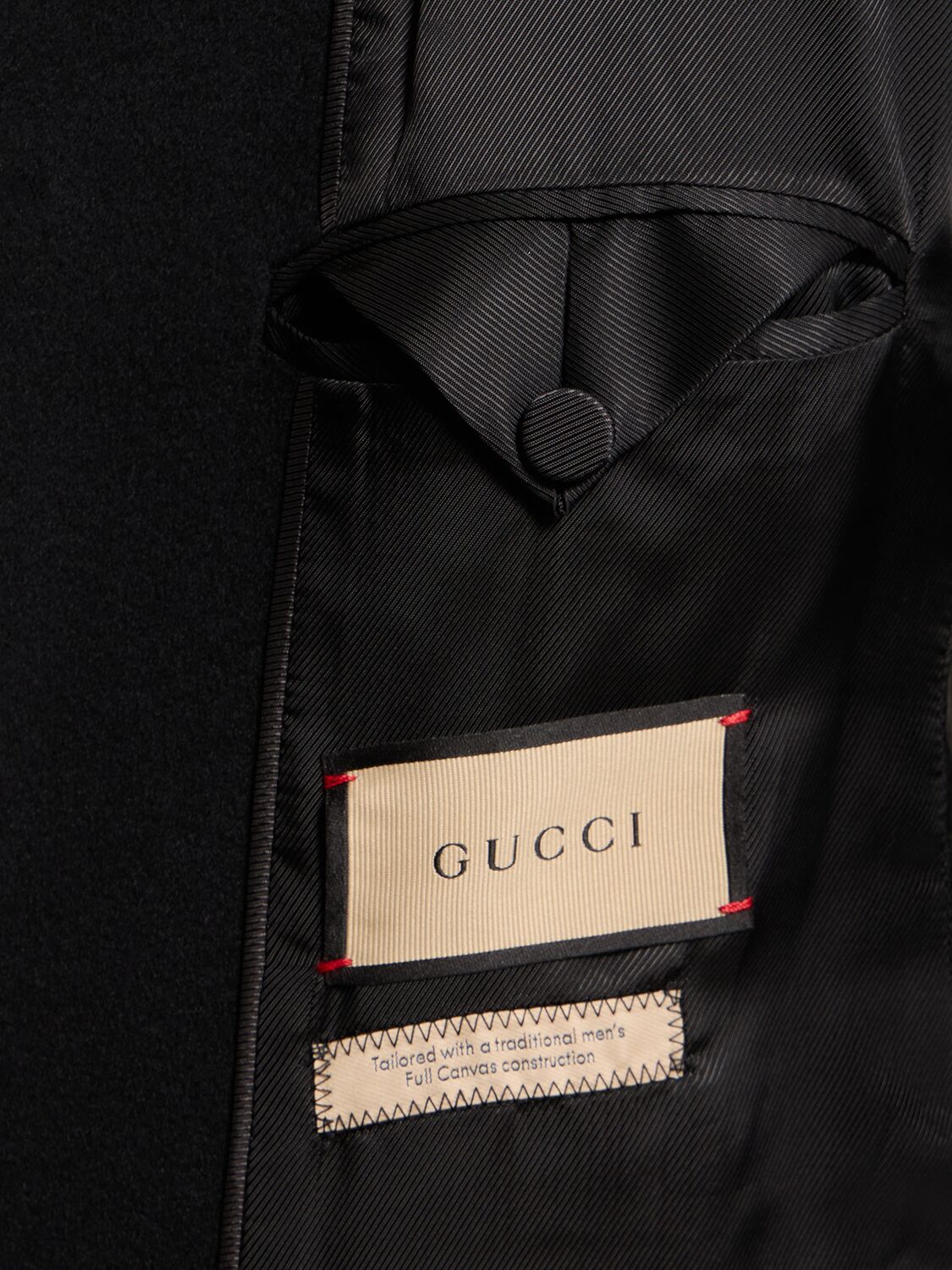 Shop Gucci Single Breast Wool Coat W/slim Horsebit In Black