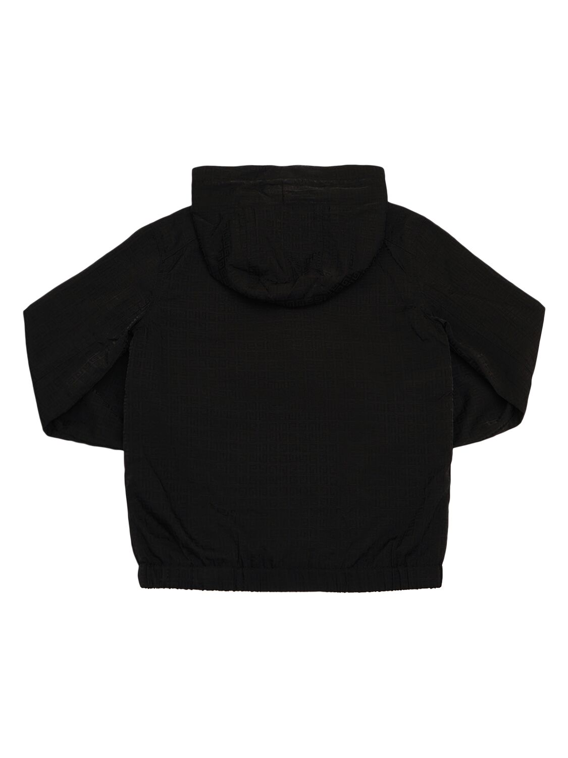 Shop Givenchy Hooded Nylon Jacquard Windbreaker In Black