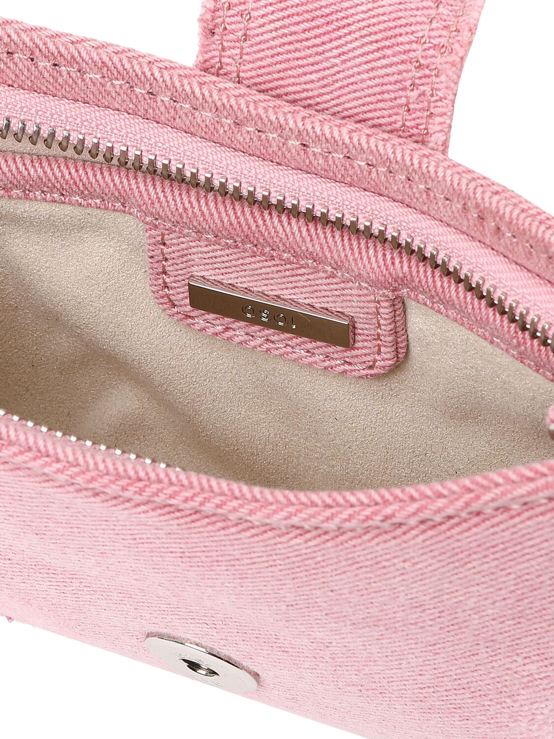 Shop Osoi Small Brocle Denim Shoulder Bag In Pink Denim