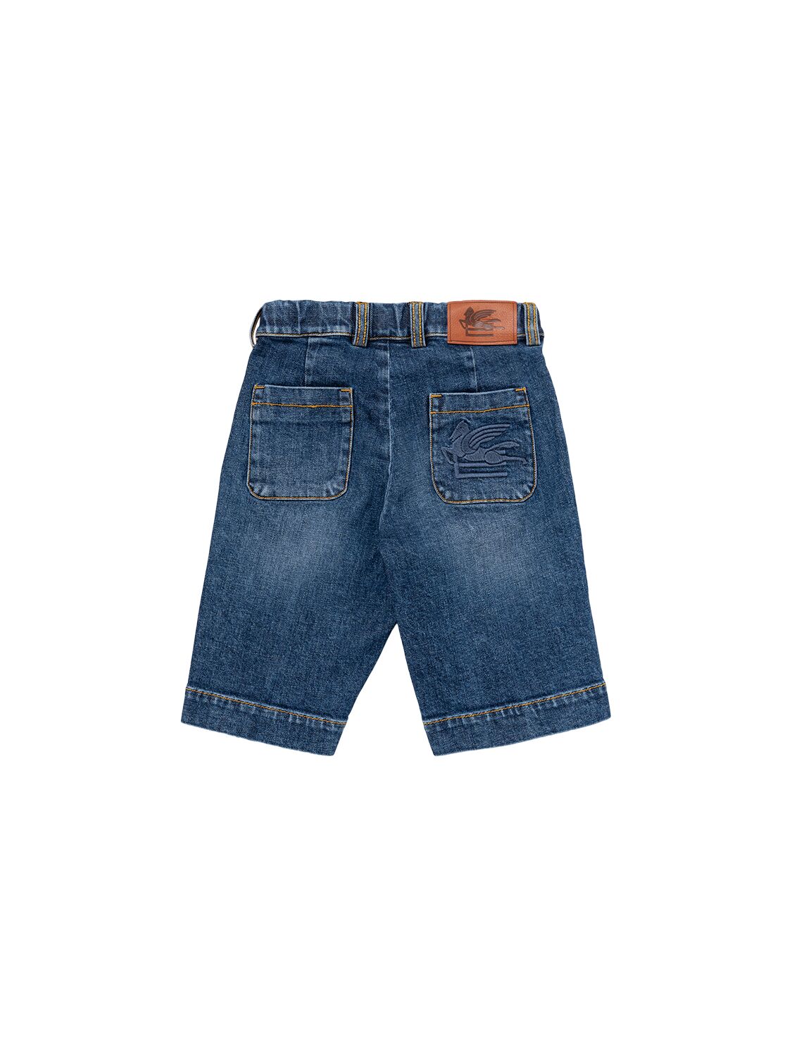 Shop Etro Cotton Denim Shorts