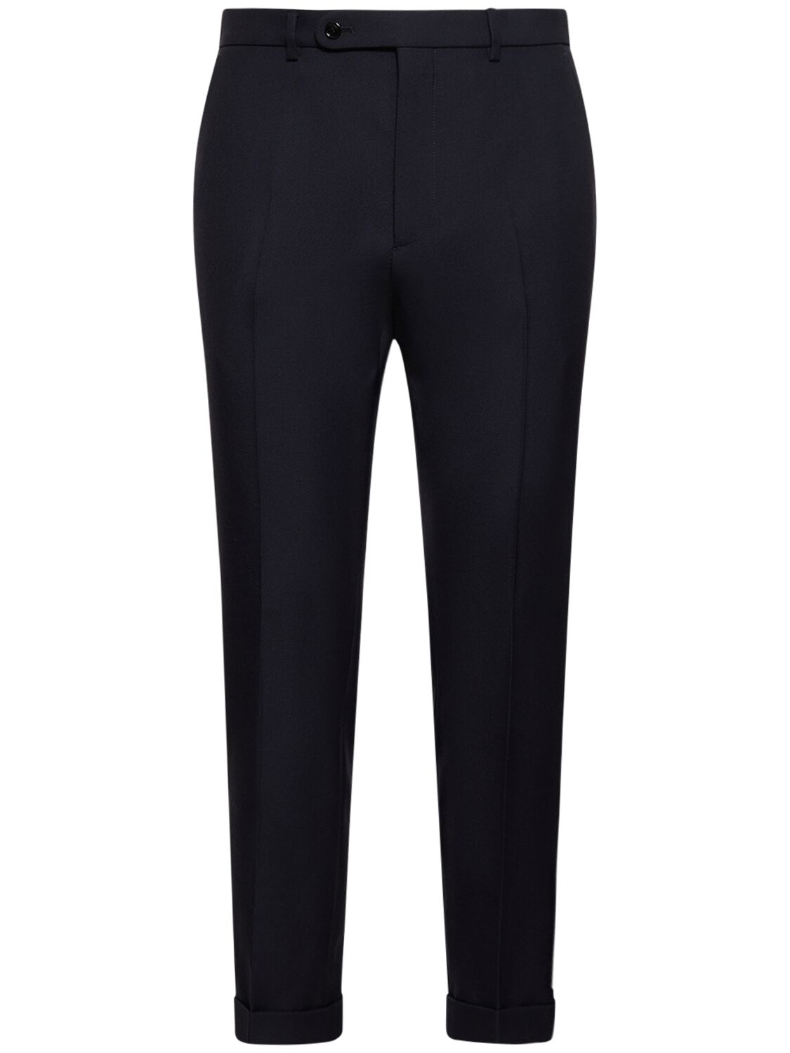 Gucci Chino Wool Blend Pants In Navy
