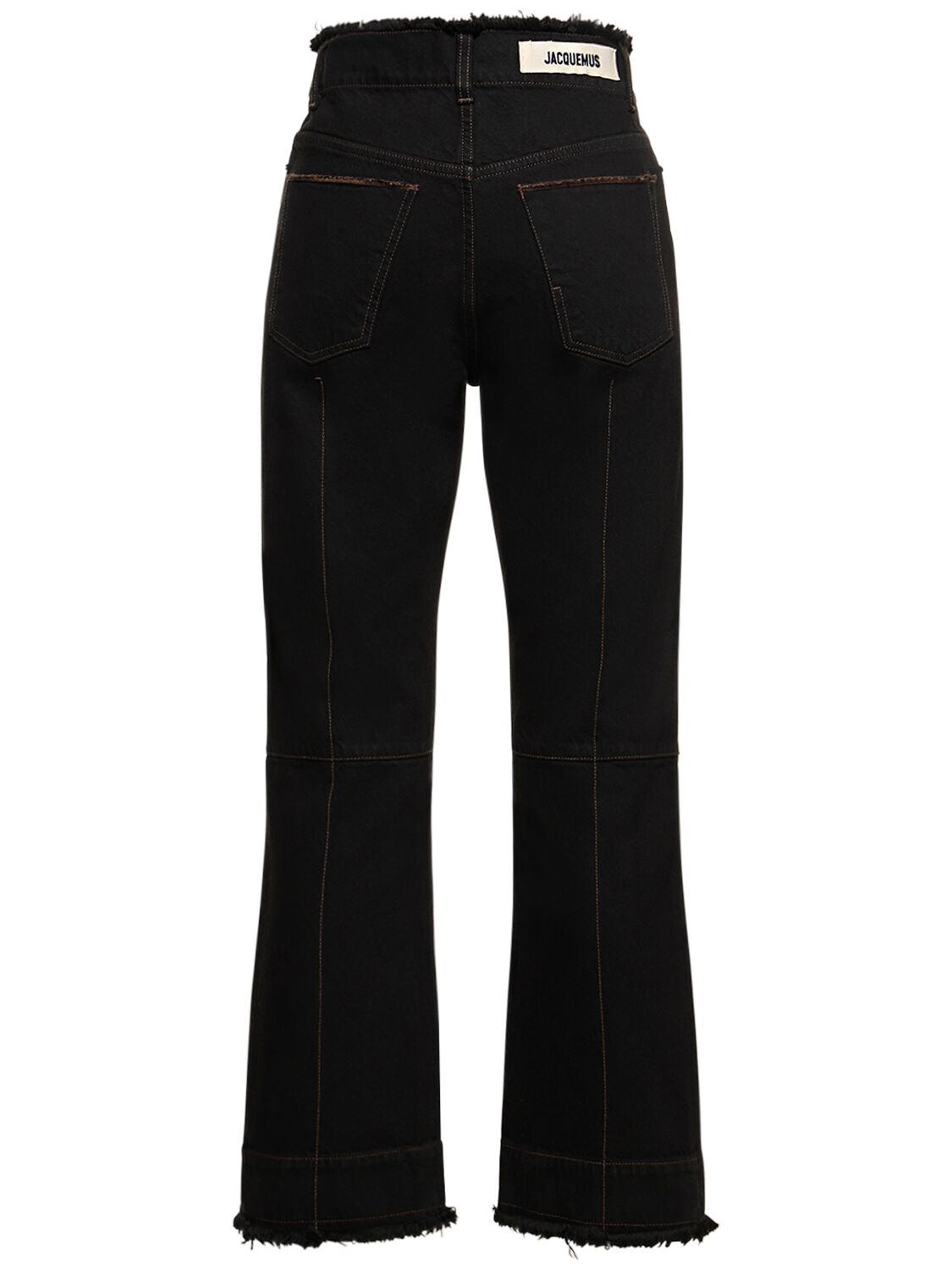 Shop Jacquemus Le Haut De Nimes Straight Denim Jeans In Black