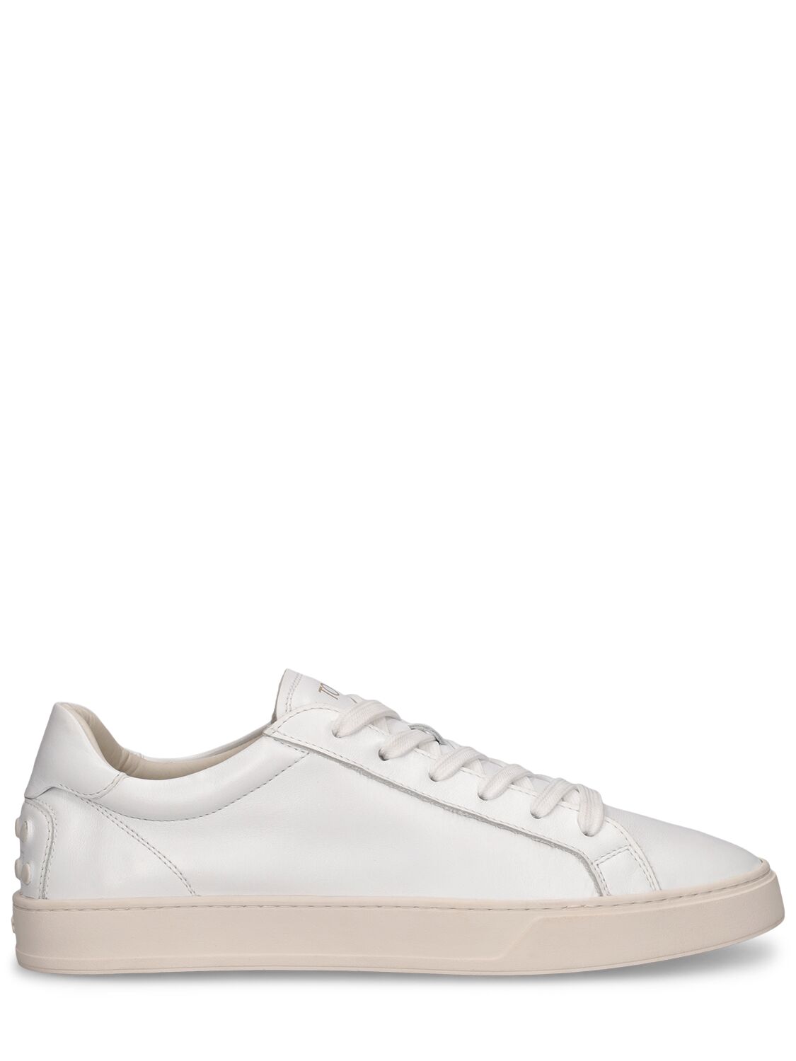 Tod's Leather Formal Low Top Sneakers In White