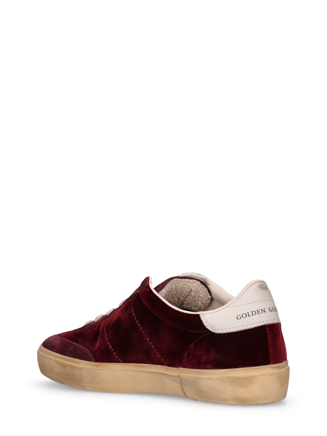 Shop Golden Goose 20mm Soul Star Leather Sneakers In Bordeaux,milk