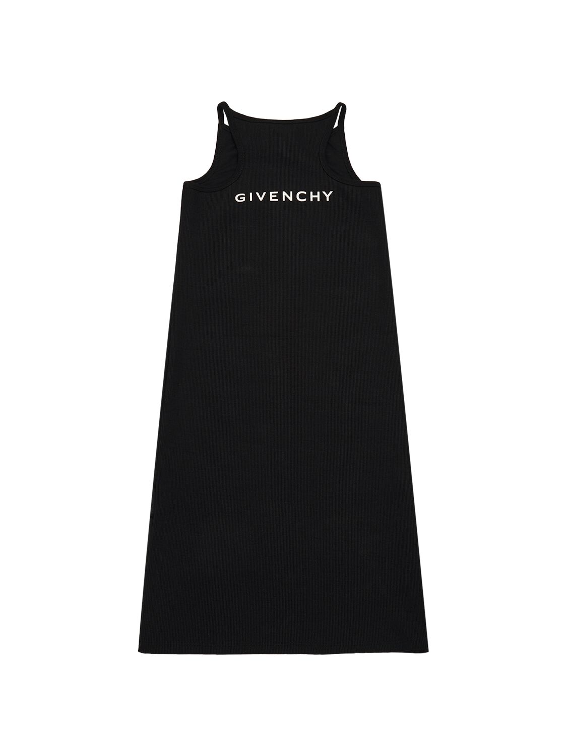 Shop Givenchy Logo Cotton Blend Dress In Black