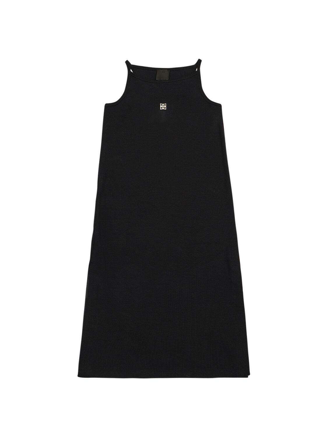 Givenchy Logo Cotton Blend Dress In Black