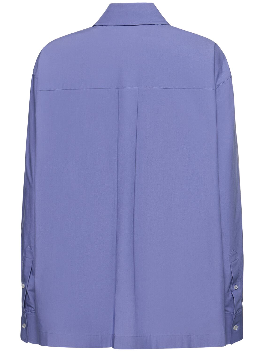 Shop Alexander Wang Button Up Cotton Shirt W/ Logo In Purple