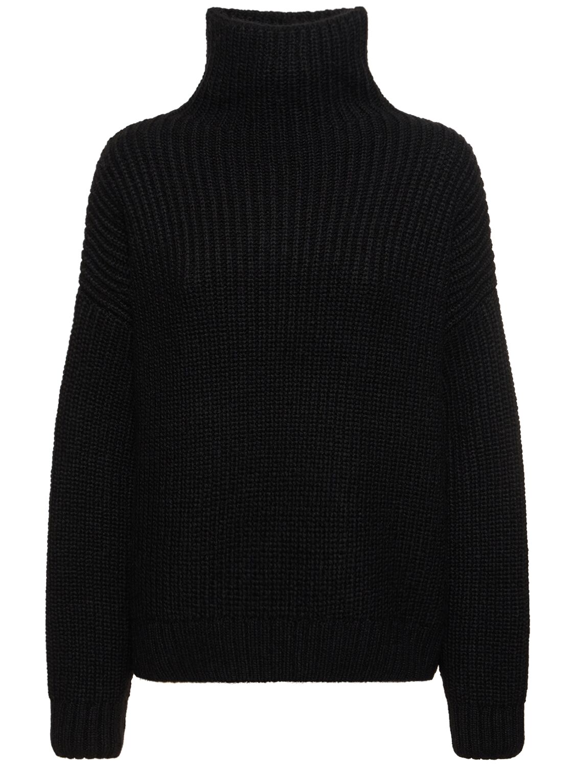 Shop Anine Bing Sydney Wool Blend Sweater In Black