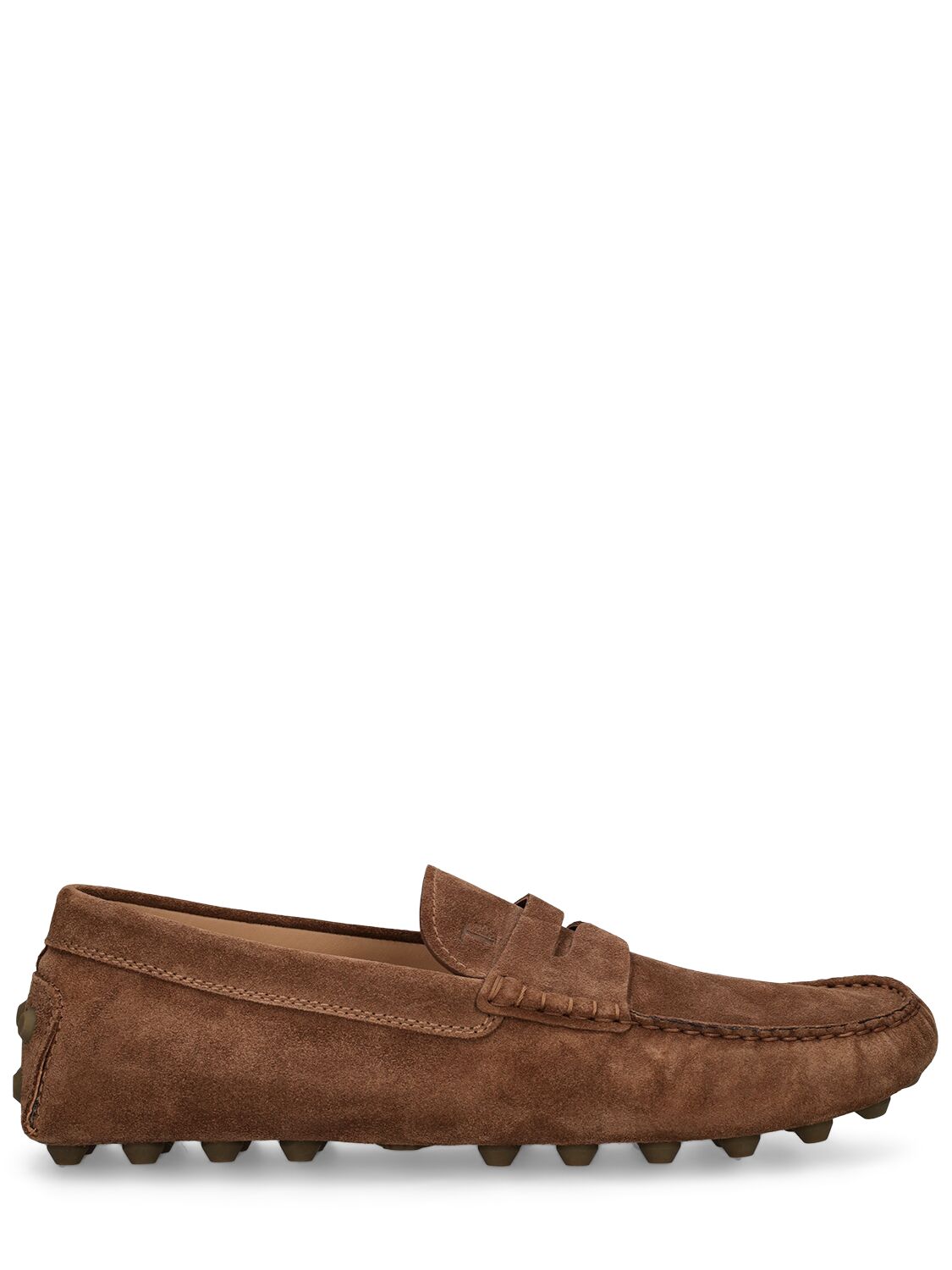 Tod's Gommino Suede Loafers In Bronzo