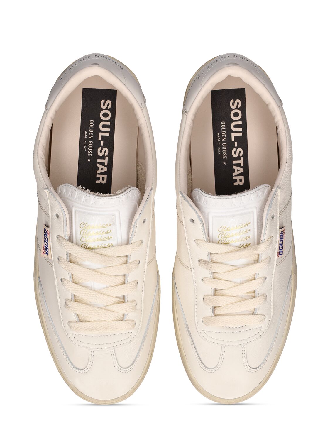 Golden Goose Soul Star Low-top Sneakers In White,milk