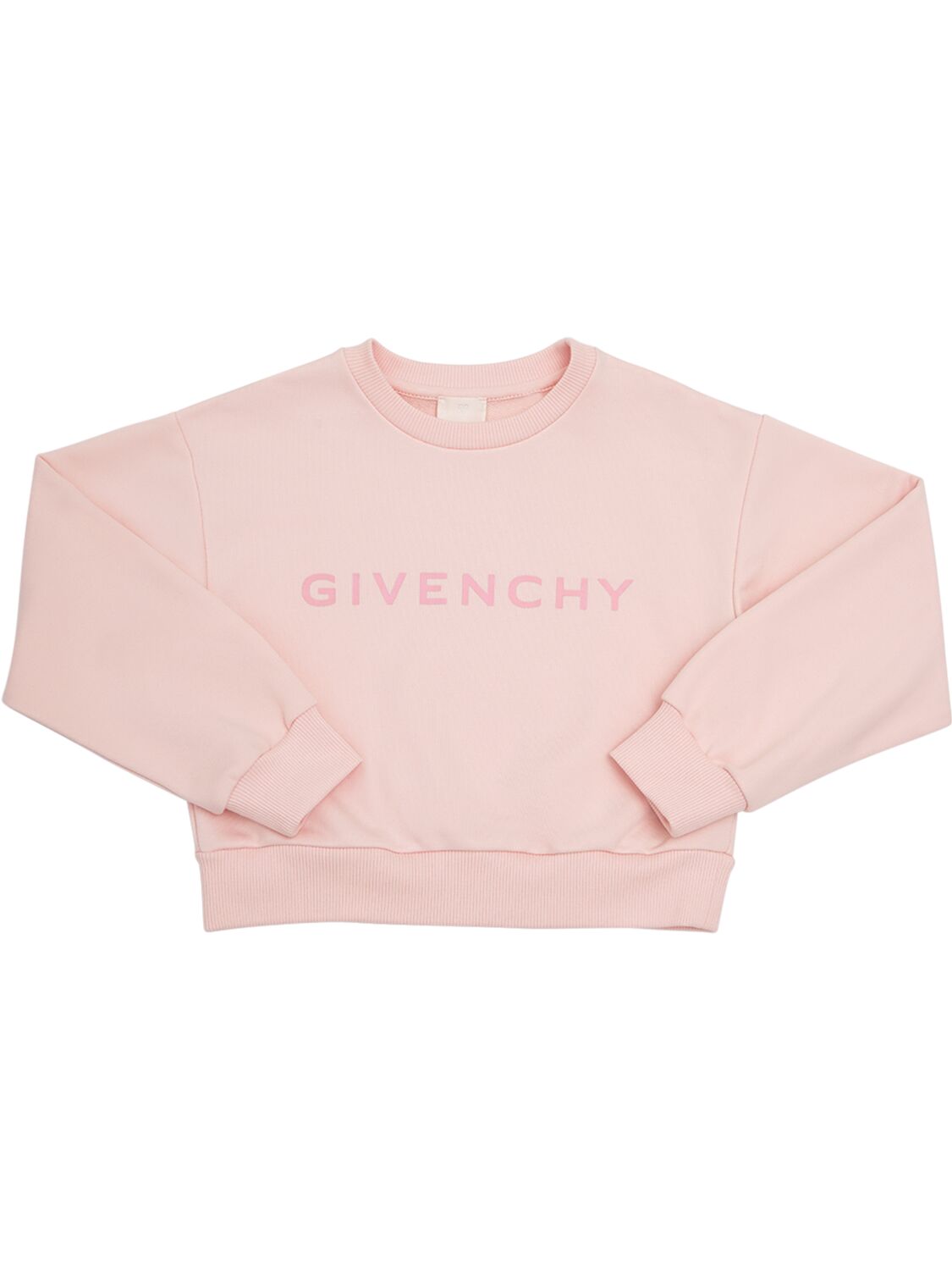Givenchy Cotton Blend Logo Sweatshirt In Pink