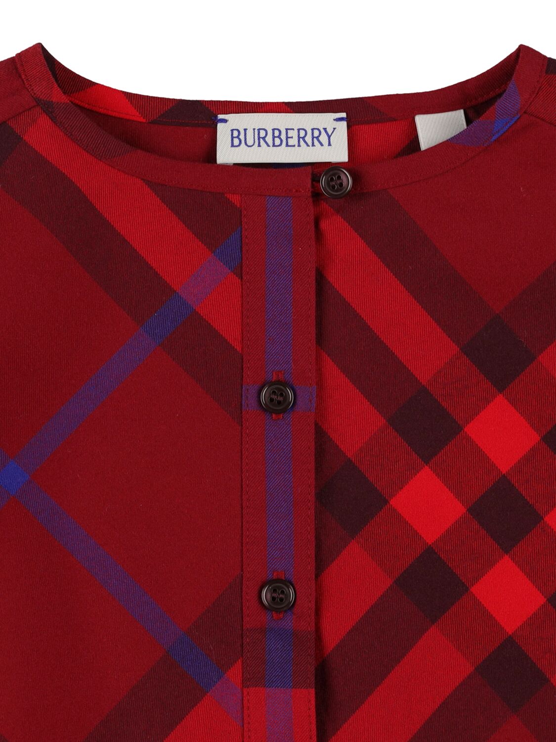 Shop Burberry Check Print Cotton Shirt In Red